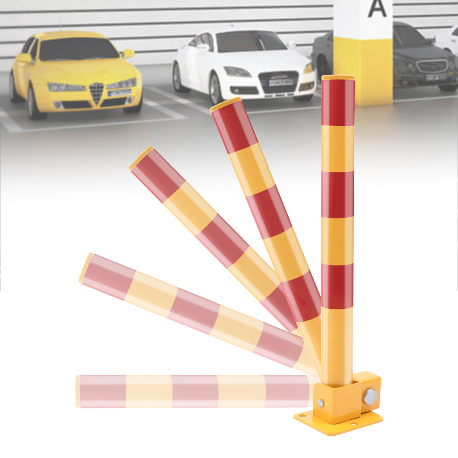 Automatic Locking Parking Post Safety Bollard Iron Pipe Traffic Security Barrier