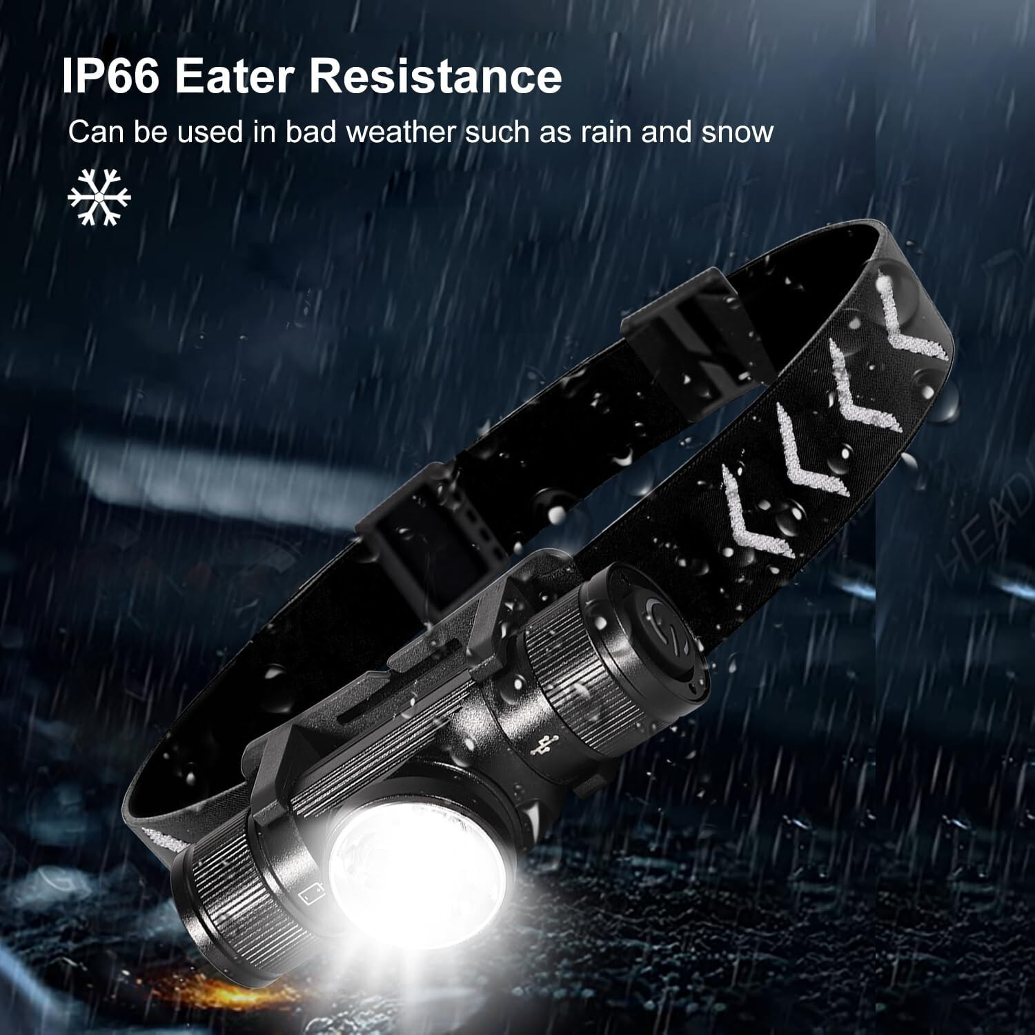 APLOS H330 Headlamp Flashlight Rechargeable /1500 Lumen LED Headlight- Multi-use