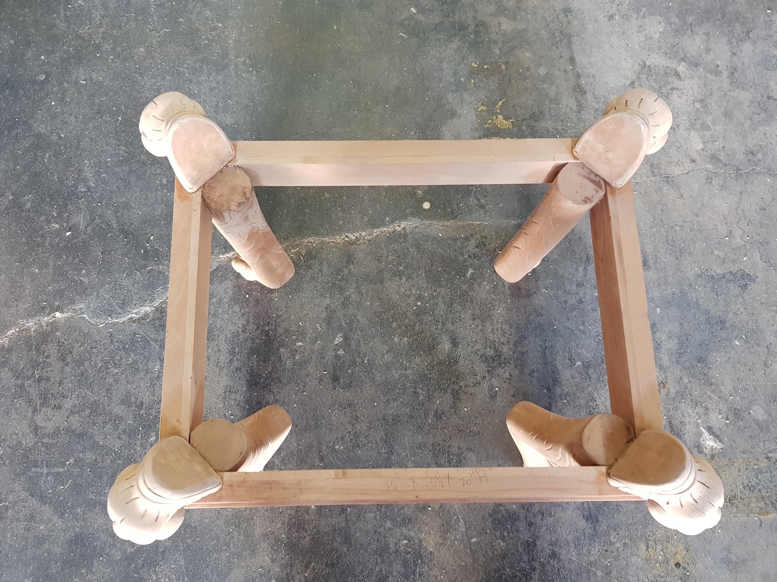 A WOOD CARVING RAW BEECH WOOD FRAME ONLY