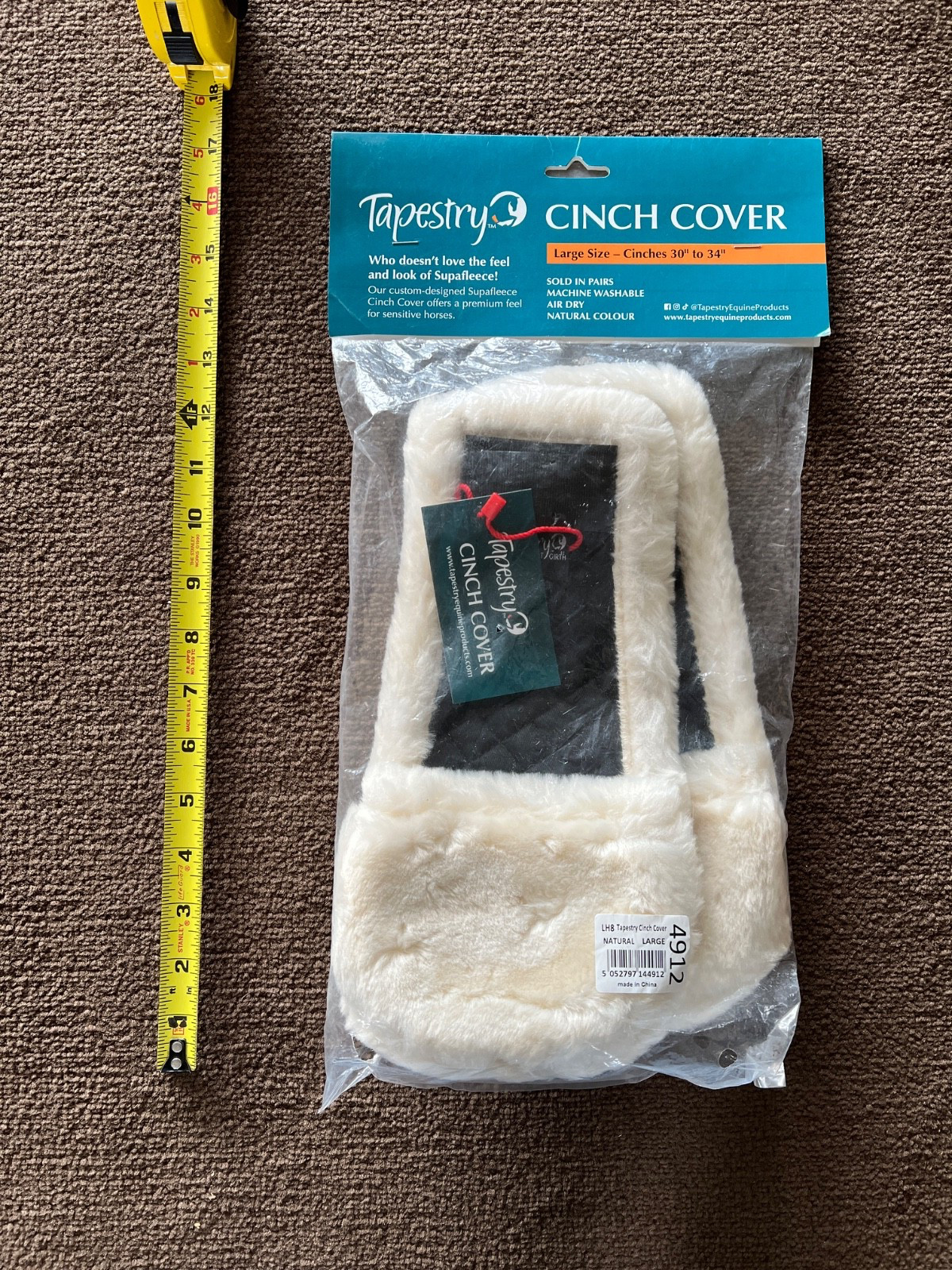 Cinch Cover. Large Fits 30-34" Cinches. Superfleece.  Tapestry Equine Products