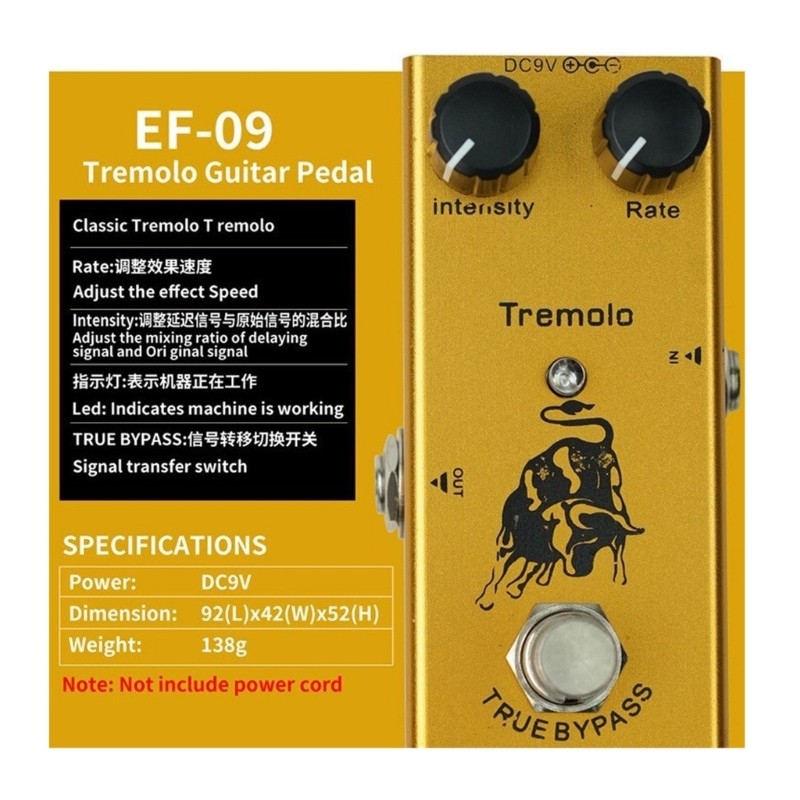 Electric Guitar Vintage Overdrive Effector Single Block Effects Enduring