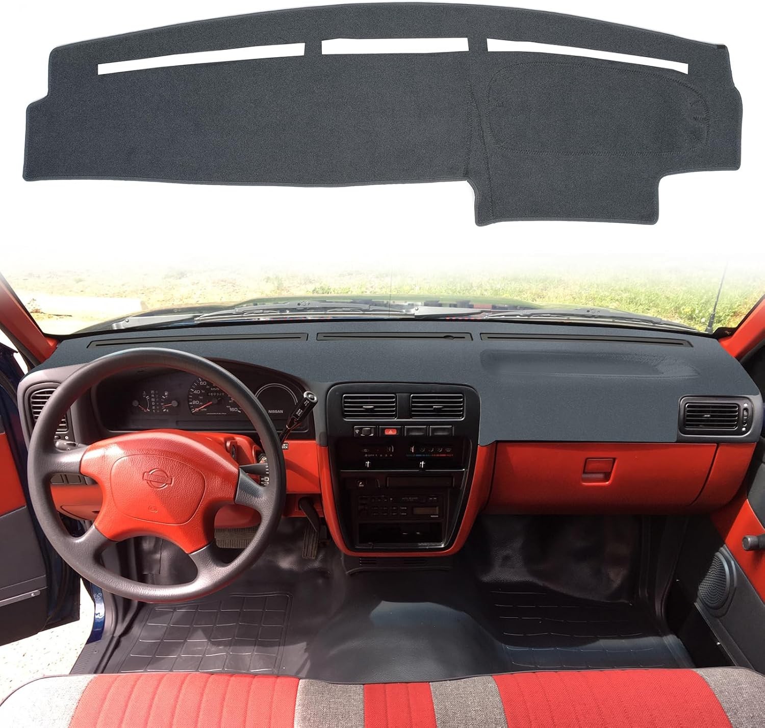 Dashboard Cover Dash Cover Mat Pad Custom Fit for 1994-1997 Nissan Hardbody D21