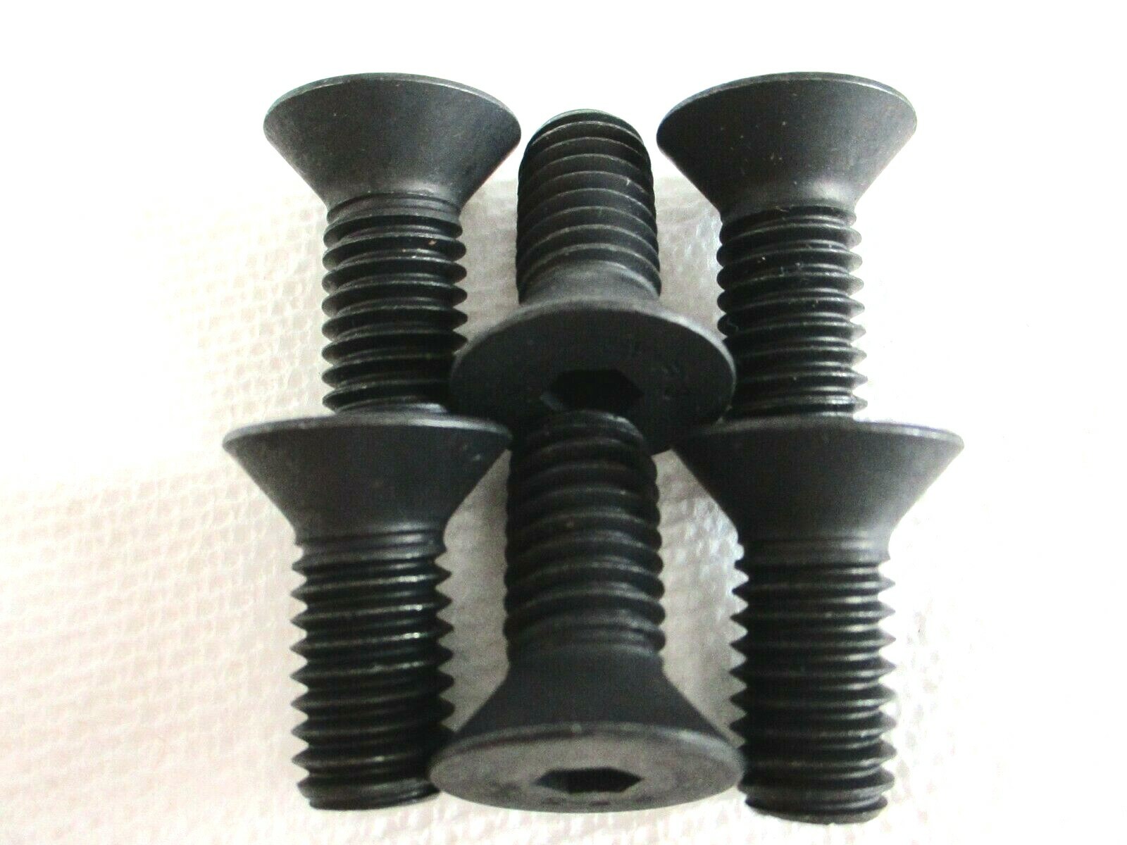 7/16-14 X 1" FLAT HEAD HEX SOCKET CAP SCREWS ALLOY BLACK STEEL - 6 PCS