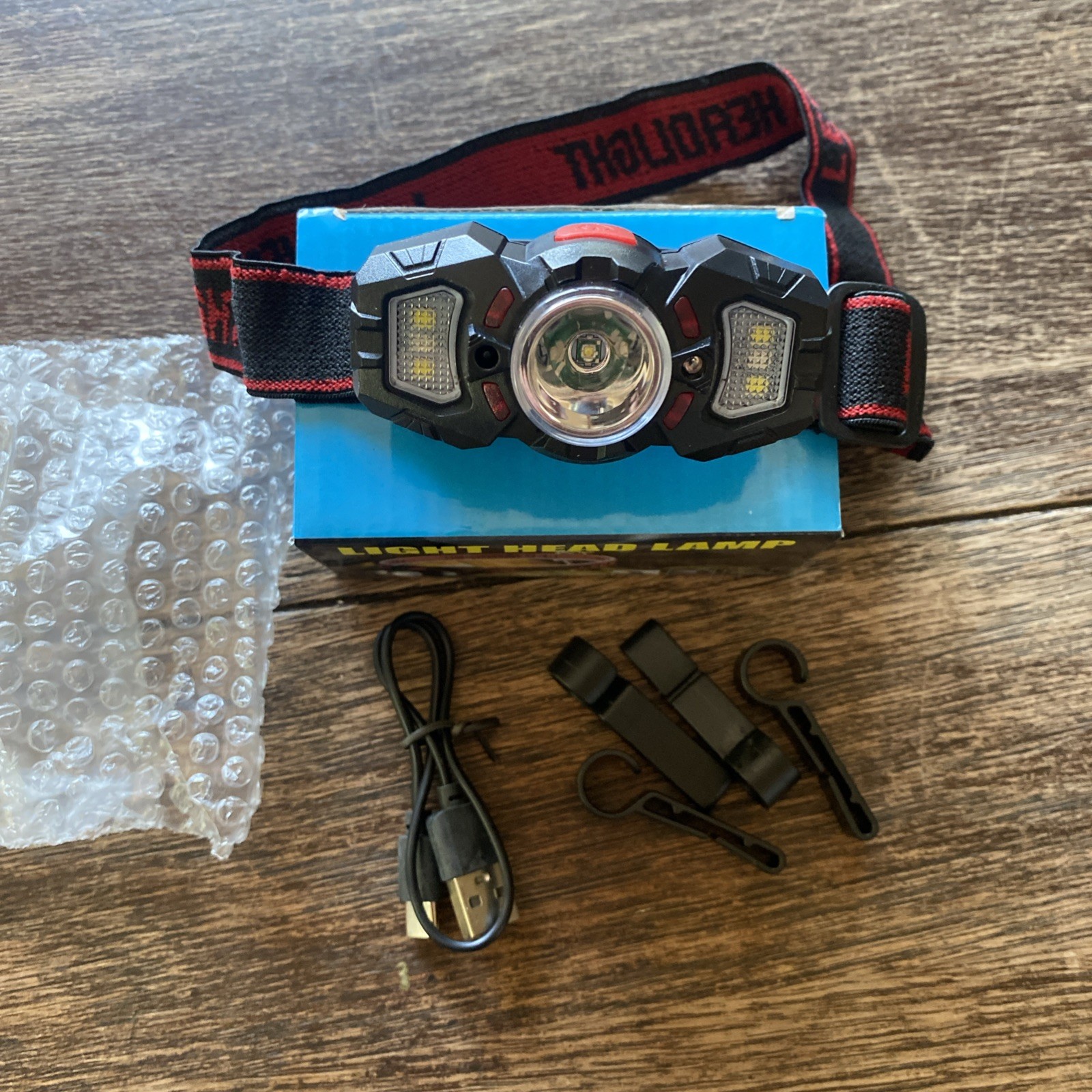 Bright LED Headlamp USB Rechargeable Flashlight Head Lamp Torch NEW