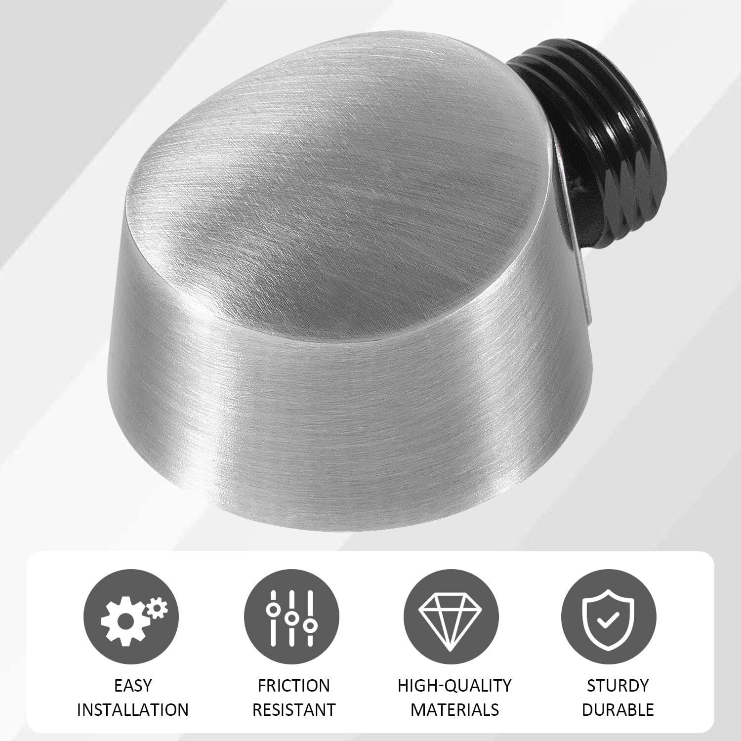 Round Drop Ell Handheld Shower Wall Connector For Moen A725BN - Brushed Nickel