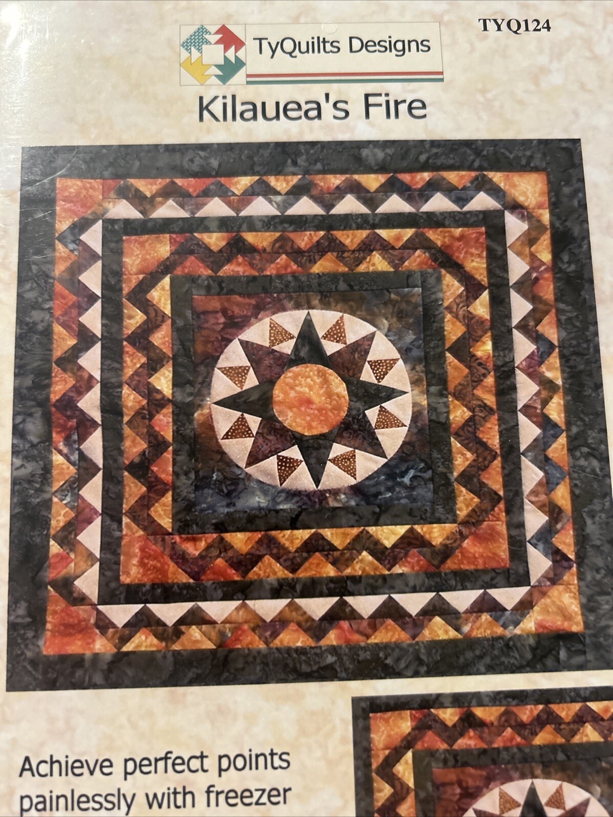 Kilauea’s Fire Wall Hanging Pattern Two Sizes TyQuilts Designs TYQ124