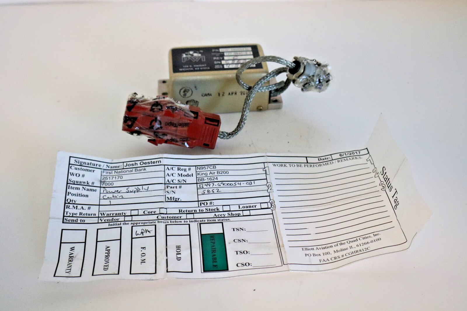 PWI 33497-6900054-031 Inverter Power Supply Beechcraft 127-384019-3