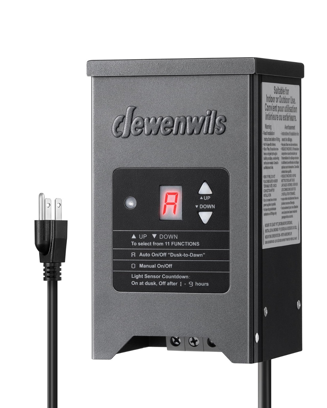 DEWENWILS 150W Low Voltage Landscape Lighting Transformer, 120V to 12/15V AC