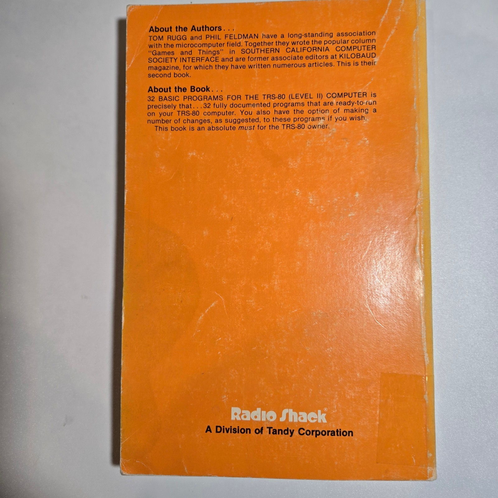 TRS-80 Programs by Tom Rugg & Phil Feldman 1980 1st ed Vintage Computing Ex-Lib