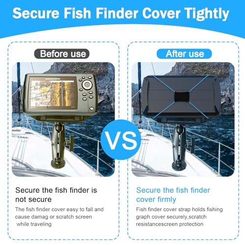 Thickened Fishing Finder Cover Straps - Adjustable Bungee - Green