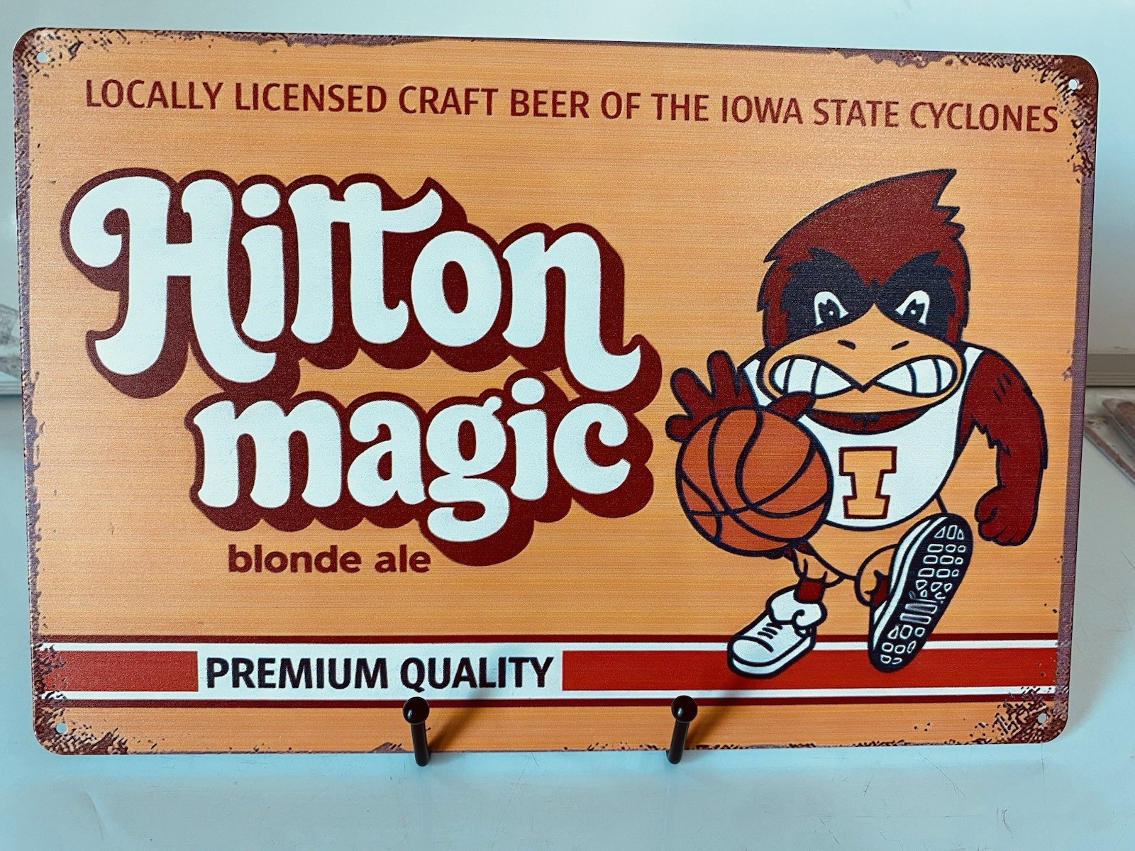 Iowa State Cyclones - Backpocket Brewing Sign - Hilton Magic Blonde Ale