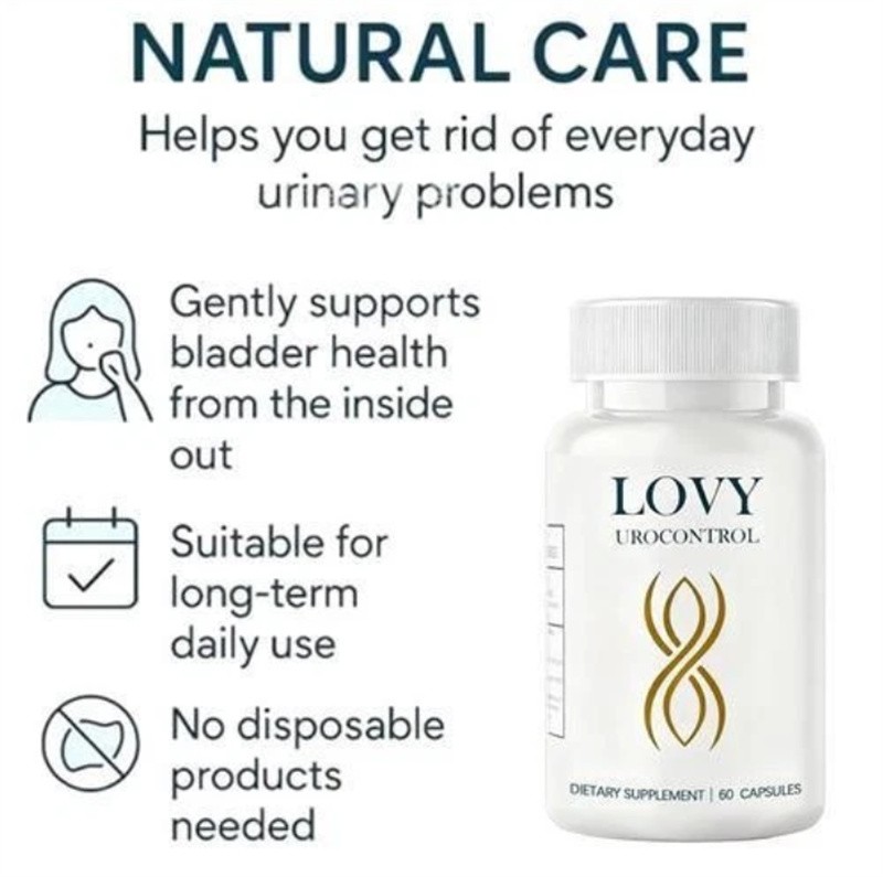 Lovy Urocontrol Capsules, Bladder Health Supplement, Maximum Strength Formula