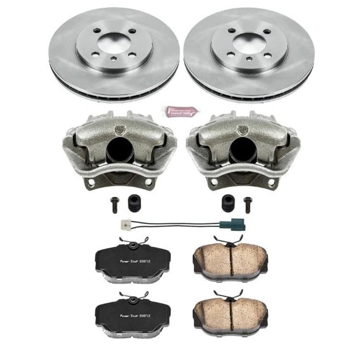 Power Stop KCOE3008 Front Brake Kit w/Calipers for 1984-92 BMW 325 Models
