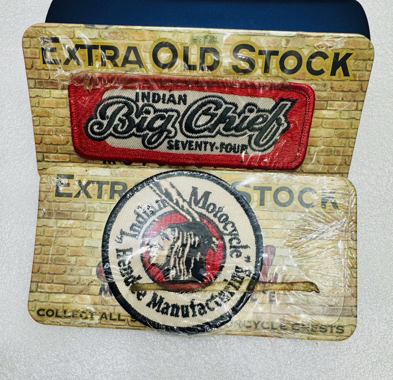 Vintage Indian Motorcycle Co. Patch LOT (2 Patches) New Old Stock In Packaging