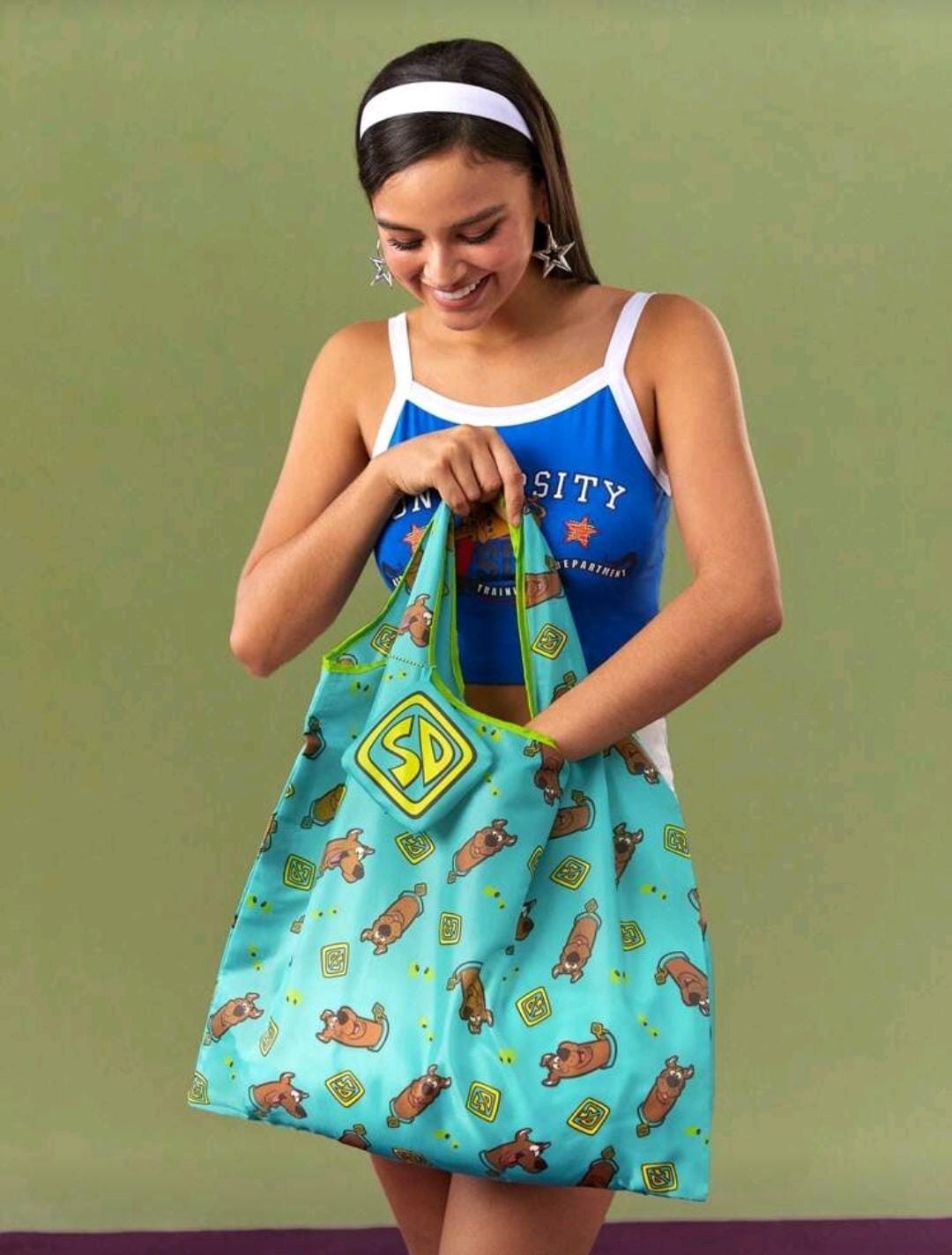 Scooby Doo Bag Reusable Foldable Portable Travel Shopping Gift Present Christmas