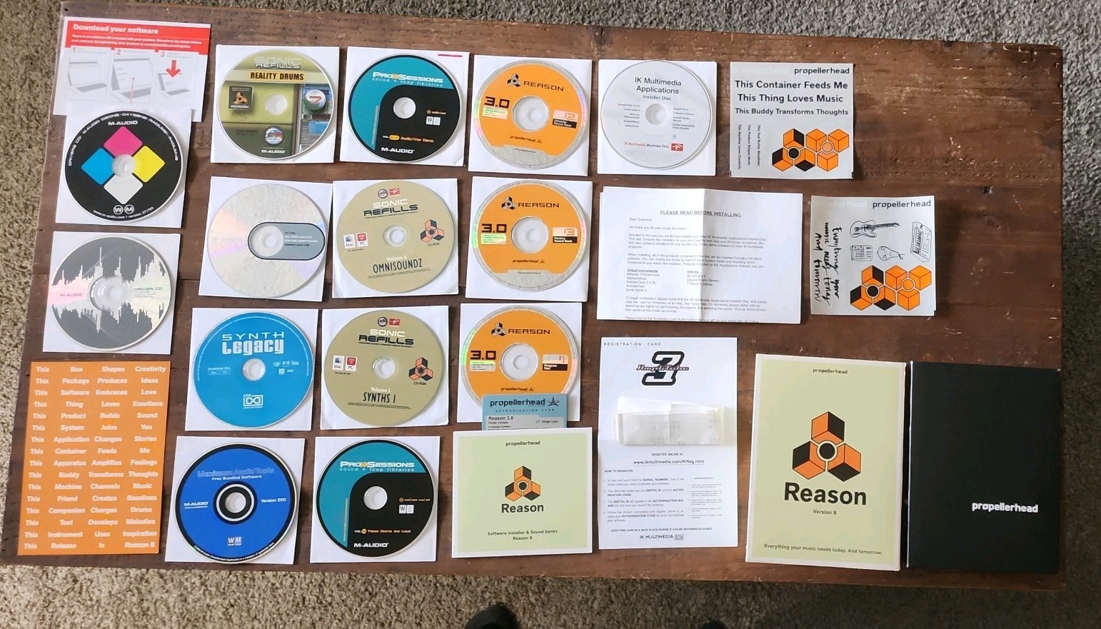 Propellerhead Reason 8 Music Production Software & Extra Samlple Disks/Drivers