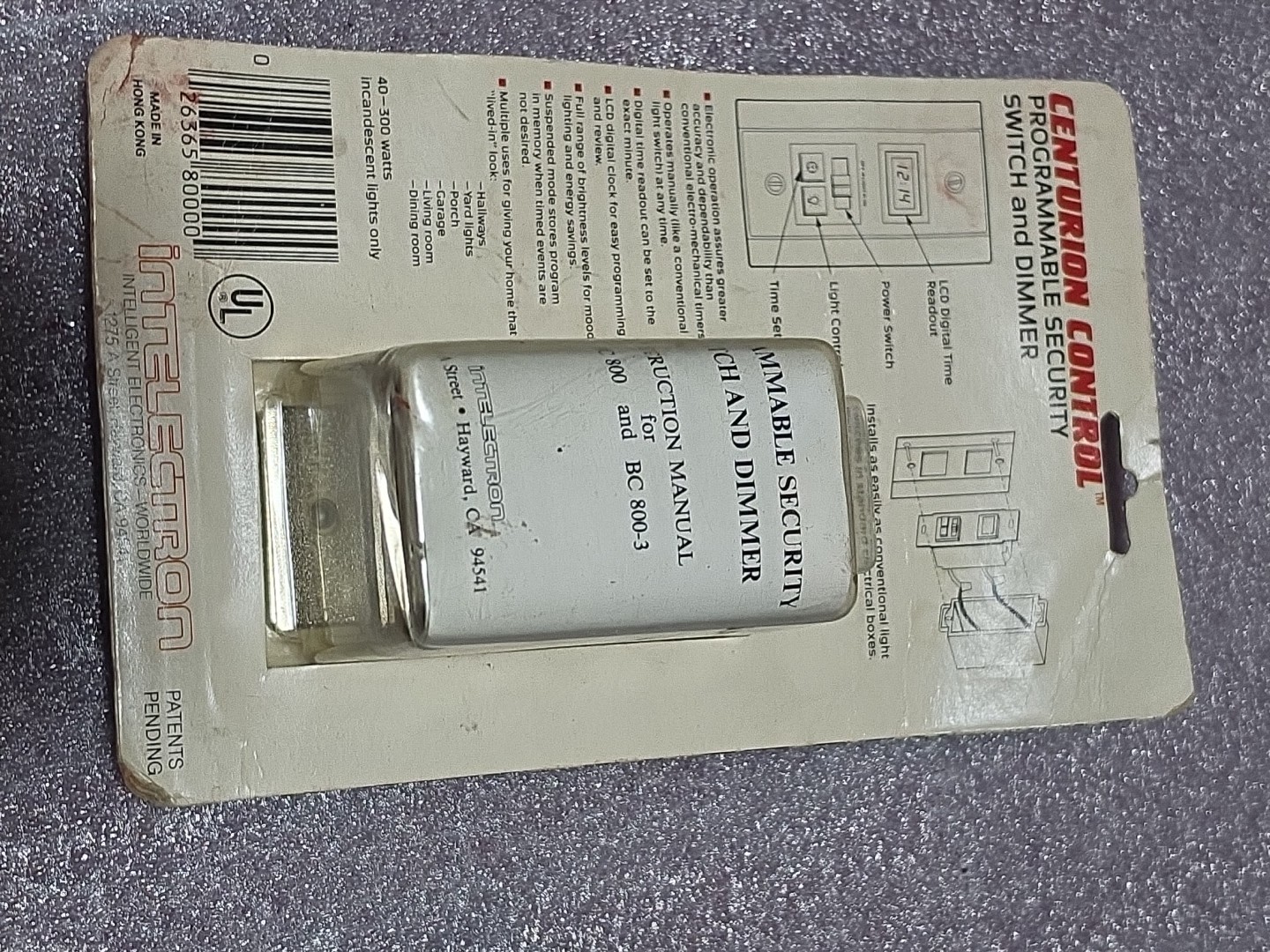 Centurion Control BC800/BC800-3 Programmable Dimmer Security Timer