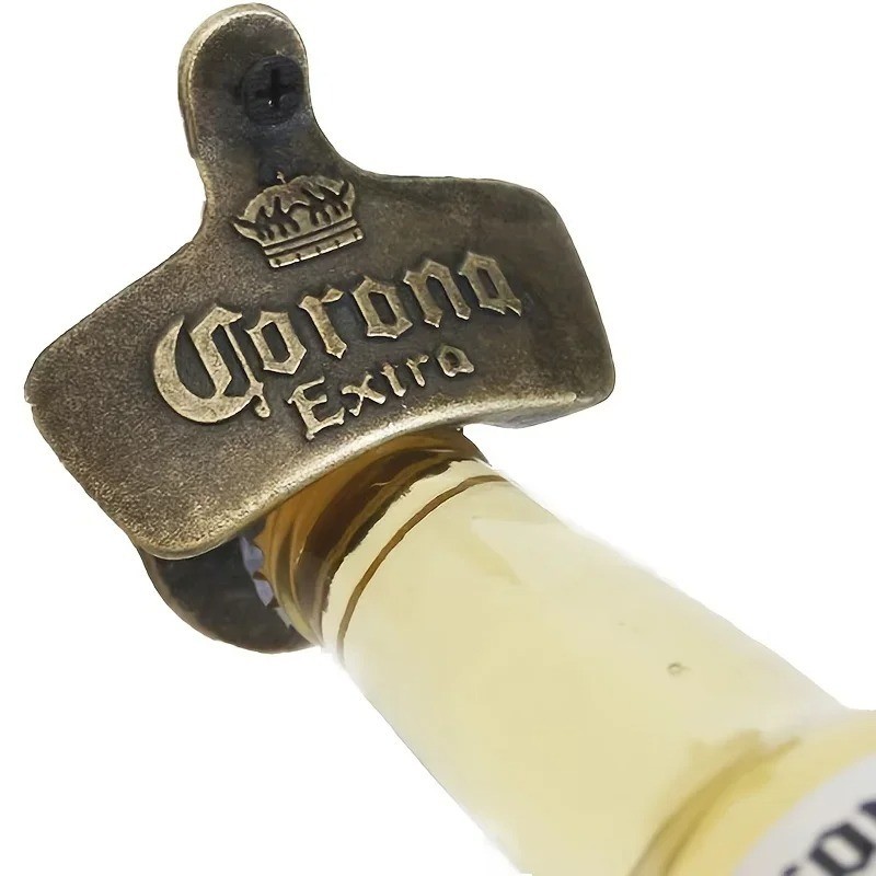 Retro Corona Wall Mounted Bottle Opener Beer Opener Alloy Bar Wall Decor Tool