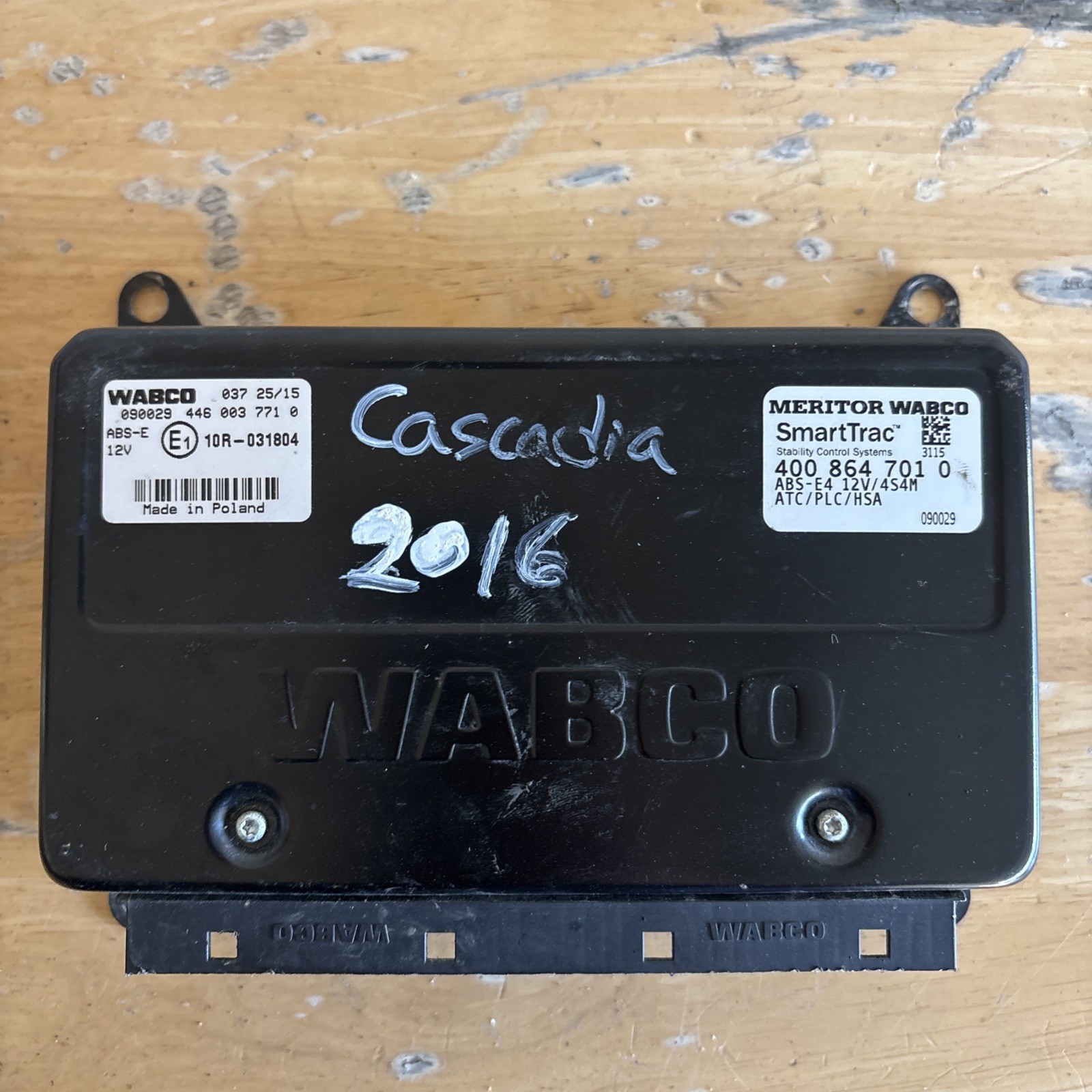 2016 Freightliner Cascadia WABCO SmartTrac ABS Module 4008647010 4460037710 2014
