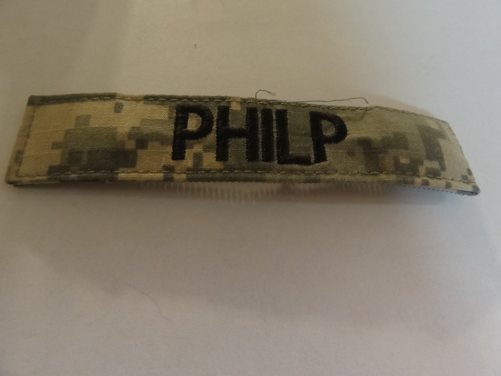MILITARY US ARMY PATCH FOR ACUS DIGITAL HOOK LOOP BACK NAME TAPE WITH PHILP