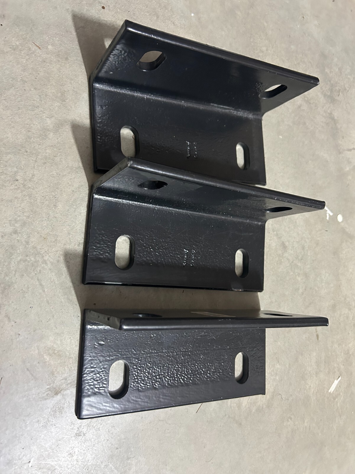3-pack lot National Hardware N351-493 Black Wide Corner Braces 3" x 6.6"
