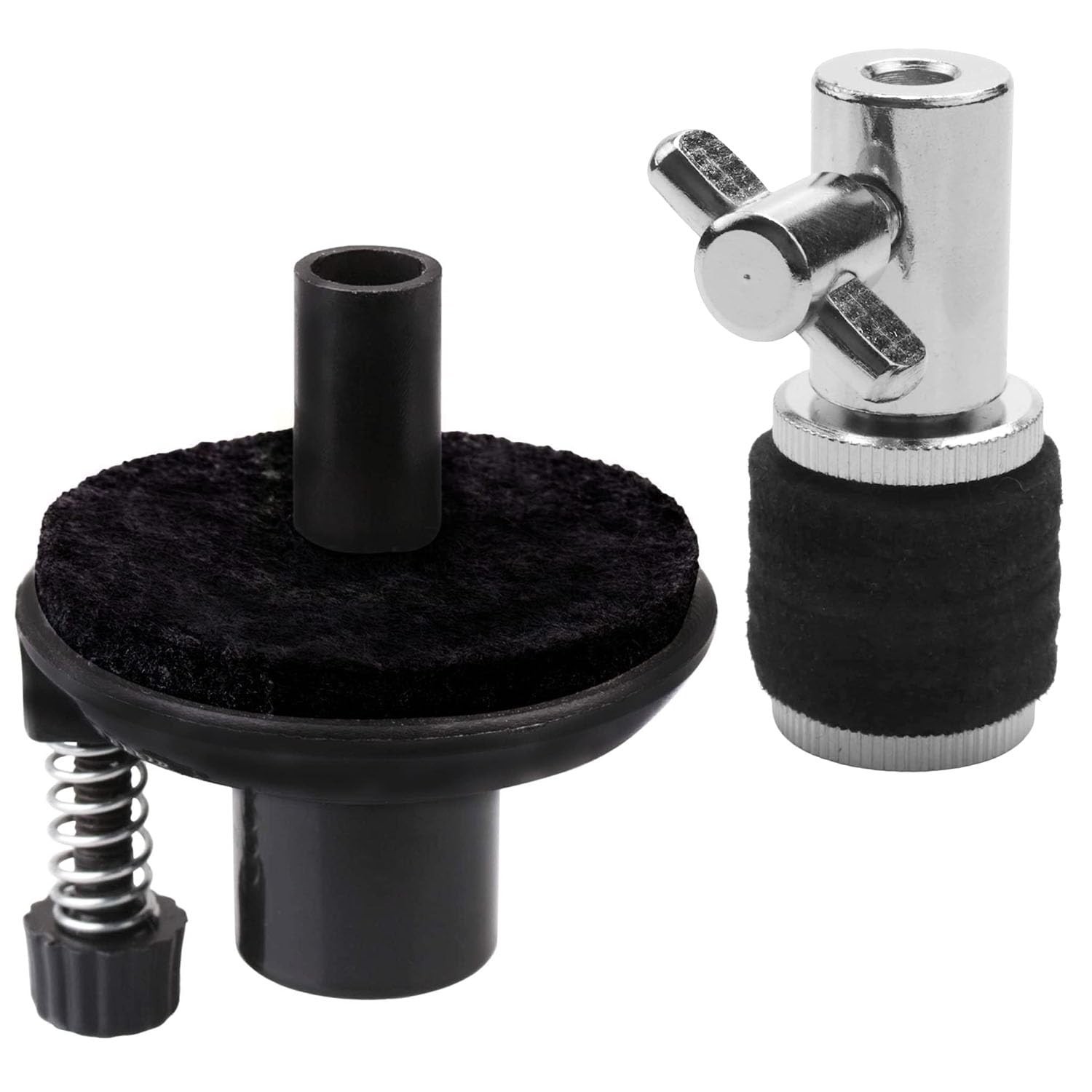 TUOREN Hi-Hat Clutch and Seat Holder Set for Jazz Drum Black 19mm