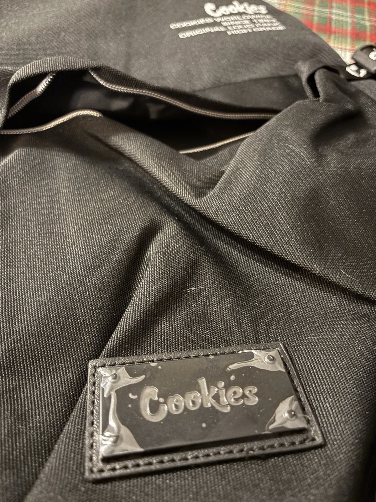 Cookies Smell Proof Backpack Black Zip Closure