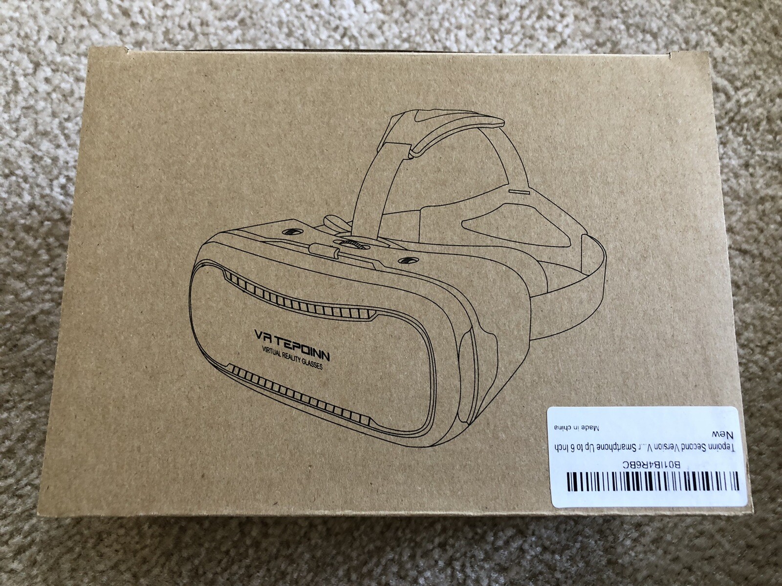 Tepoinn VR Glasses Headset Virtual Reality Box With Adjustable Lens Strap NEW