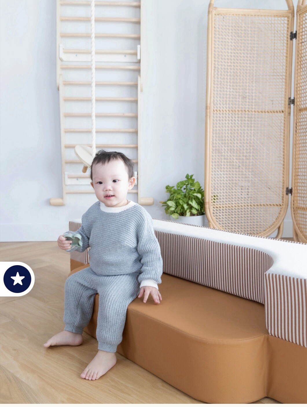 Transformable Vegan Leather Kids Play Sofa Couch & Cushion Set