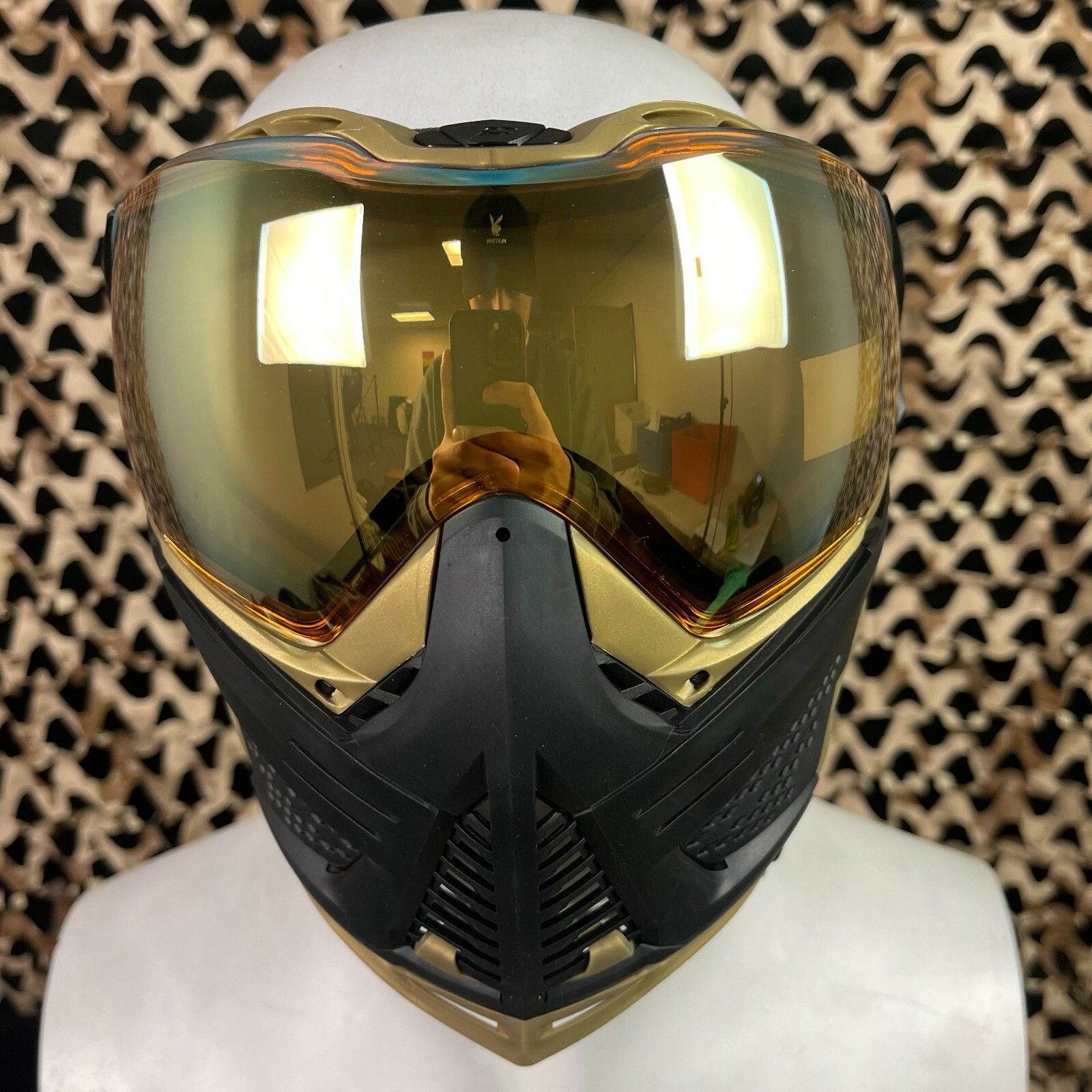 NEW Push Unite XL Paintball Mask Golden Dragon w/Chrome Gold Lens
