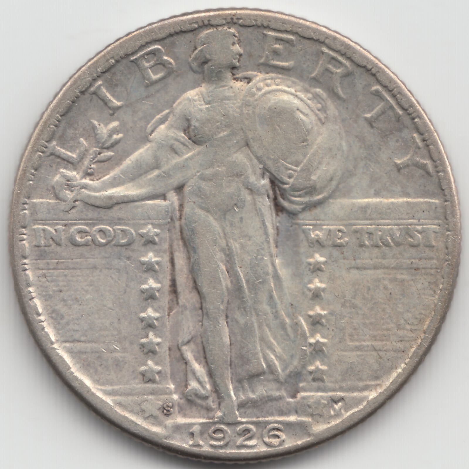 1926 S Standing Liberty Quarter, XF