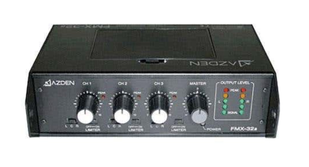 Sound Mixer - Azden FMX-32A 3-Channel Portable Field Mixer, New