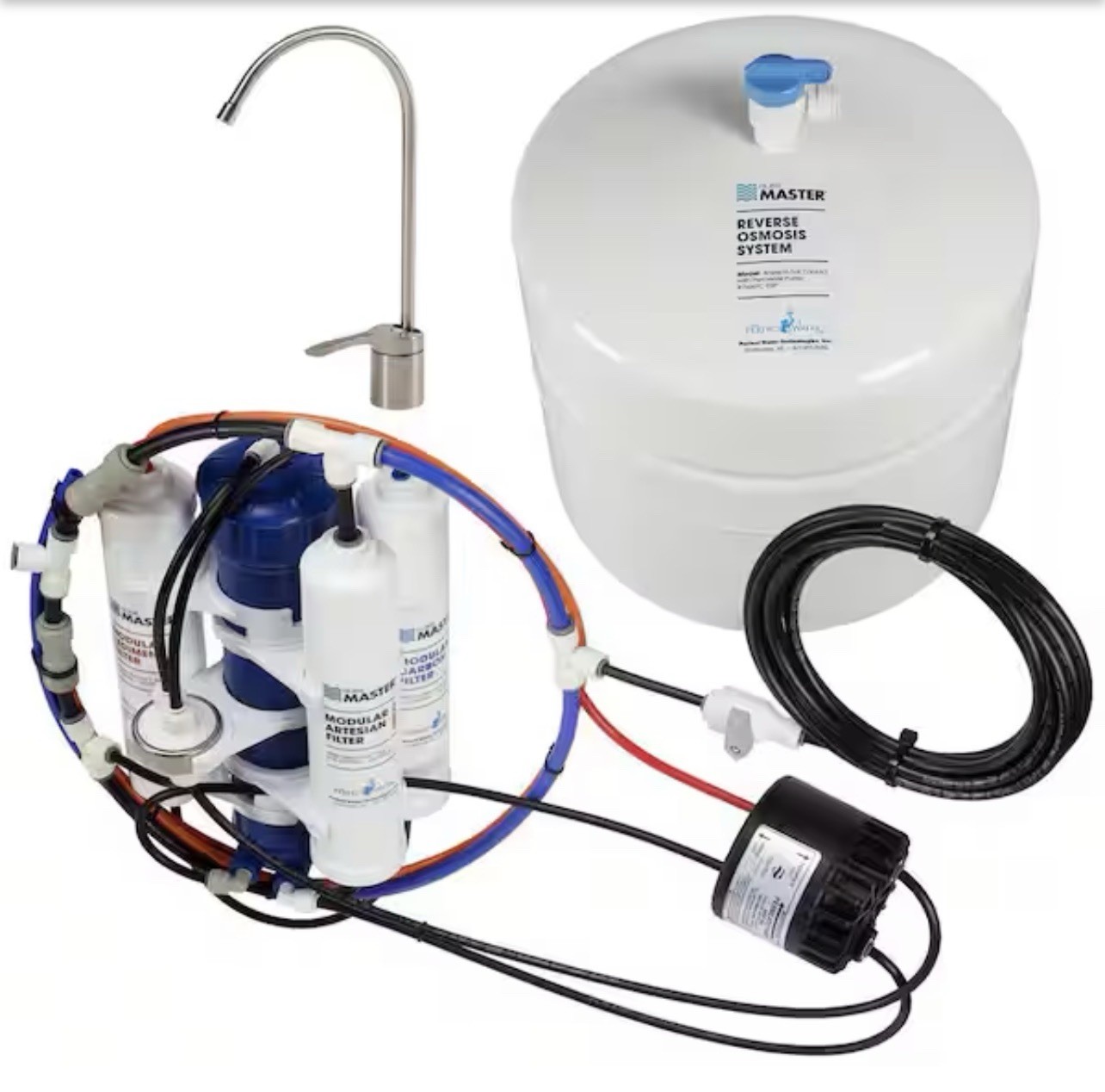 Home Master TMAFC-ERP-L Artesian Full Contact Loaded RO System, 7-Stages, 99%...