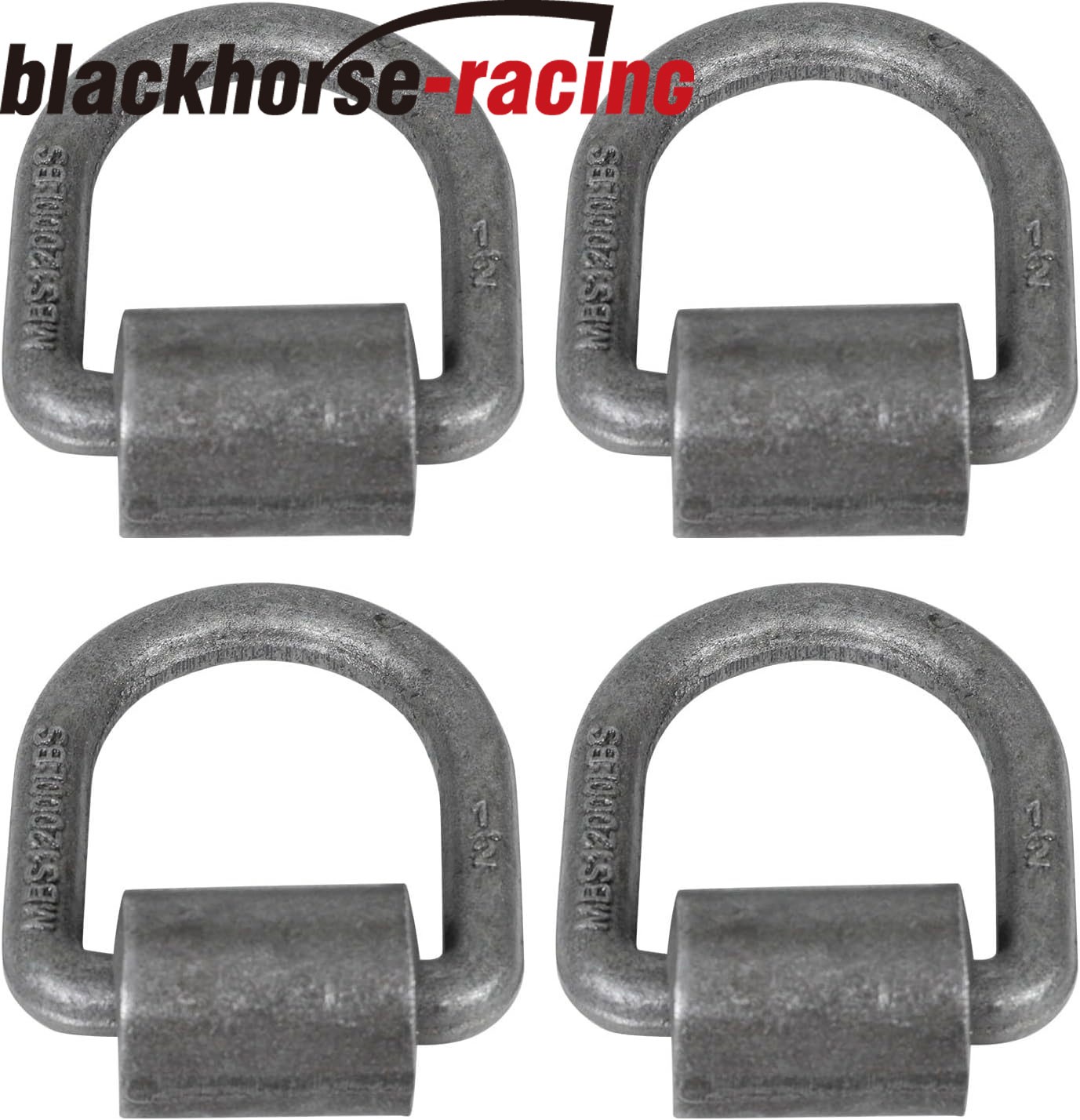 4pcs Heavy Duty 1/2" Weld-On D Ring Flatbed Truck Trailer Cargo Tie Down Ring