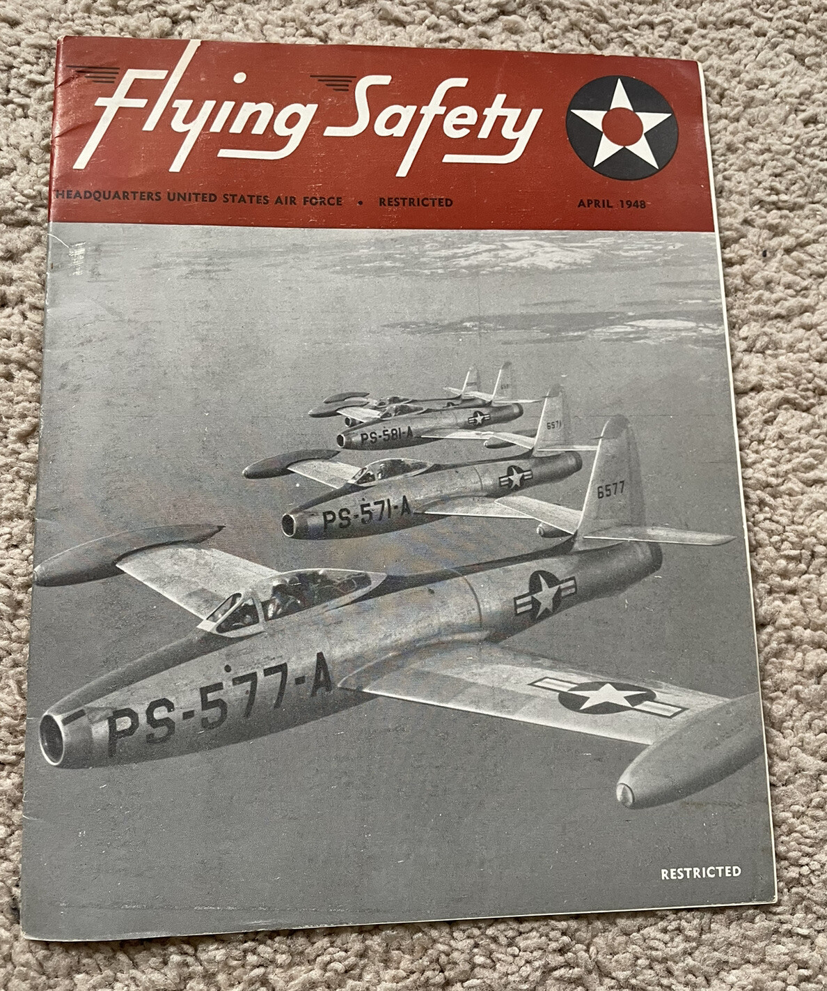 US Air Force flying safety April 1948 Saber Jets Pre Korean War Post WWII