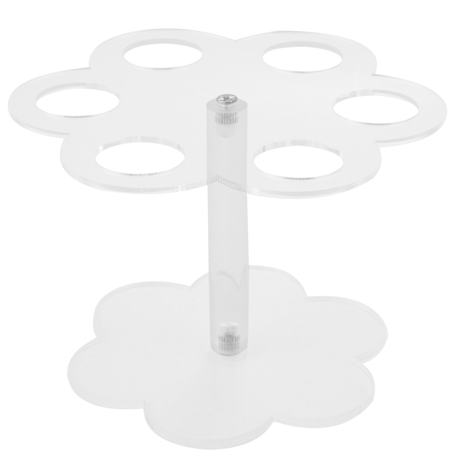 1pcs 6 Holes Acrylic Ice Cream Cone Stand Holder Transparent G8J23294