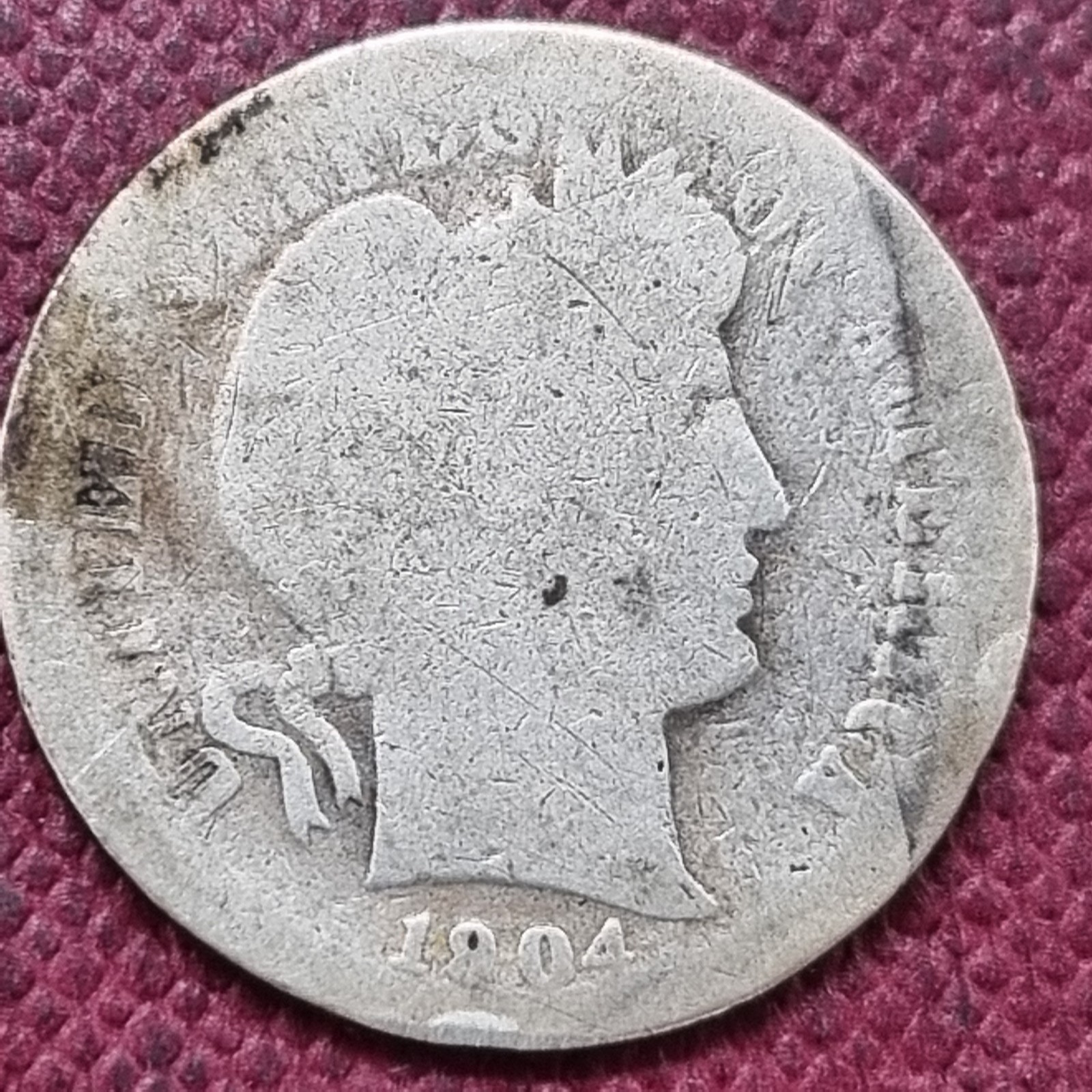 1904 S Barber Dime 10c Circulated San Francisco  #99523
