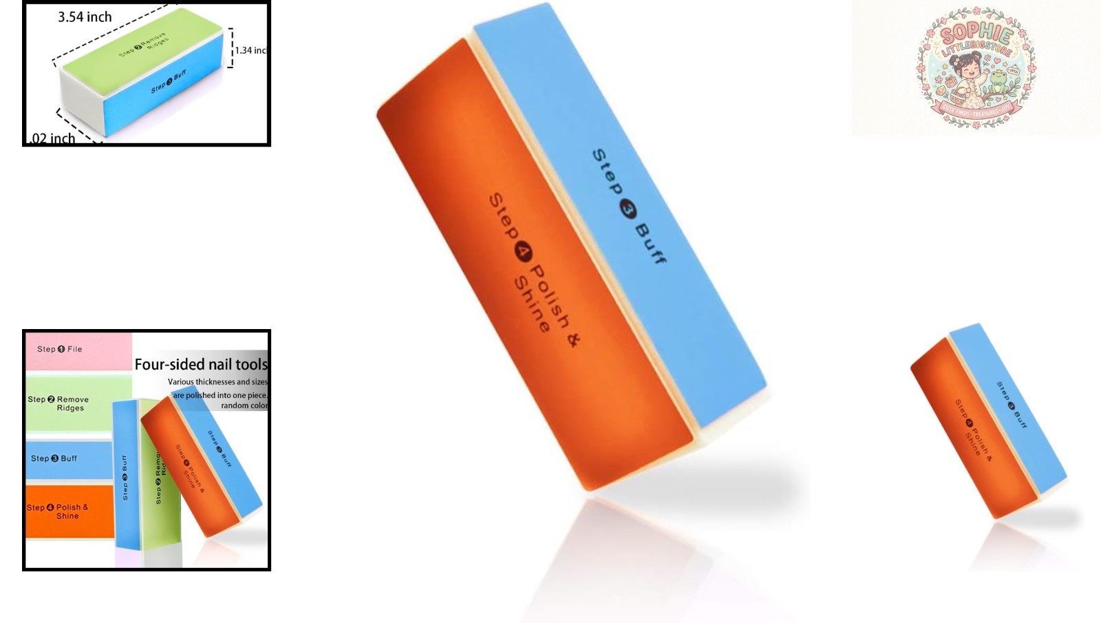 4-Step Buffing Block Nail Buffer for High Gloss Finish - Ideal for DIY Manicures