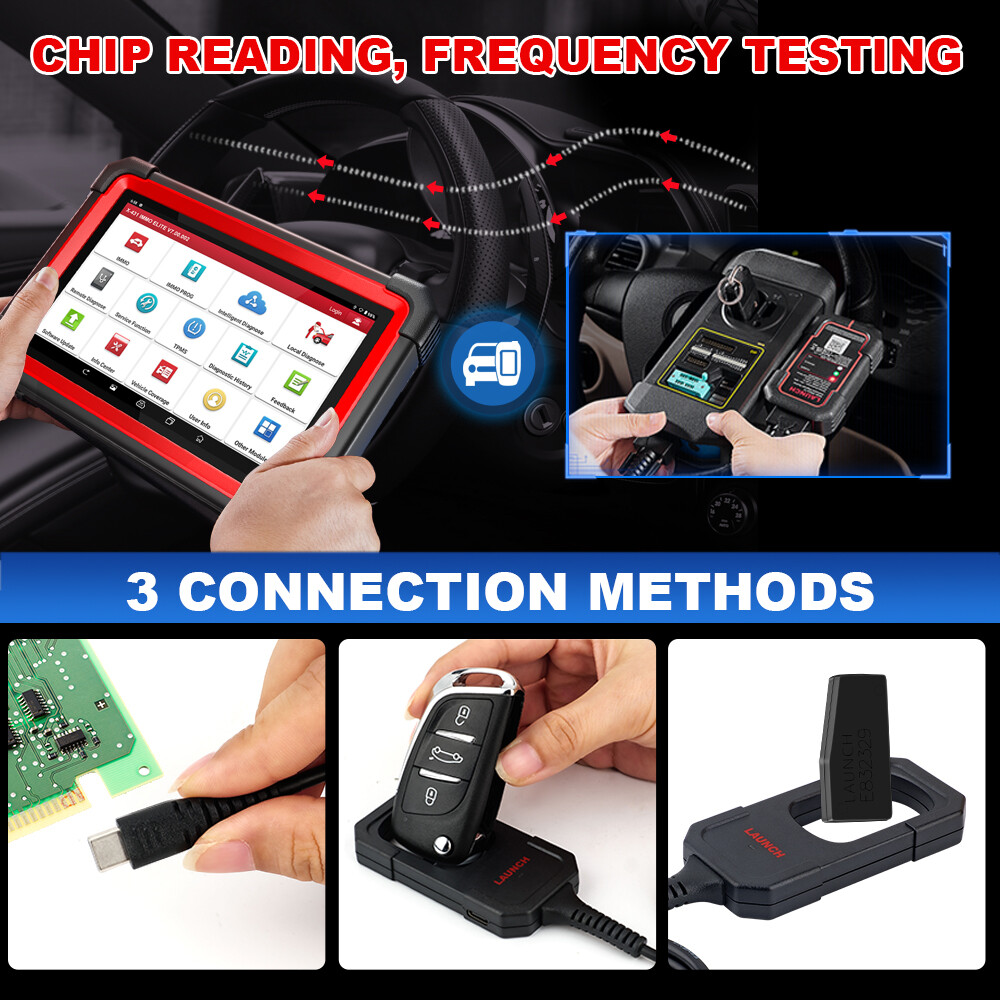 Launch X431 Key Programmer Remote Maker w/Chip &4Smart Key for IMMO Elite Plus