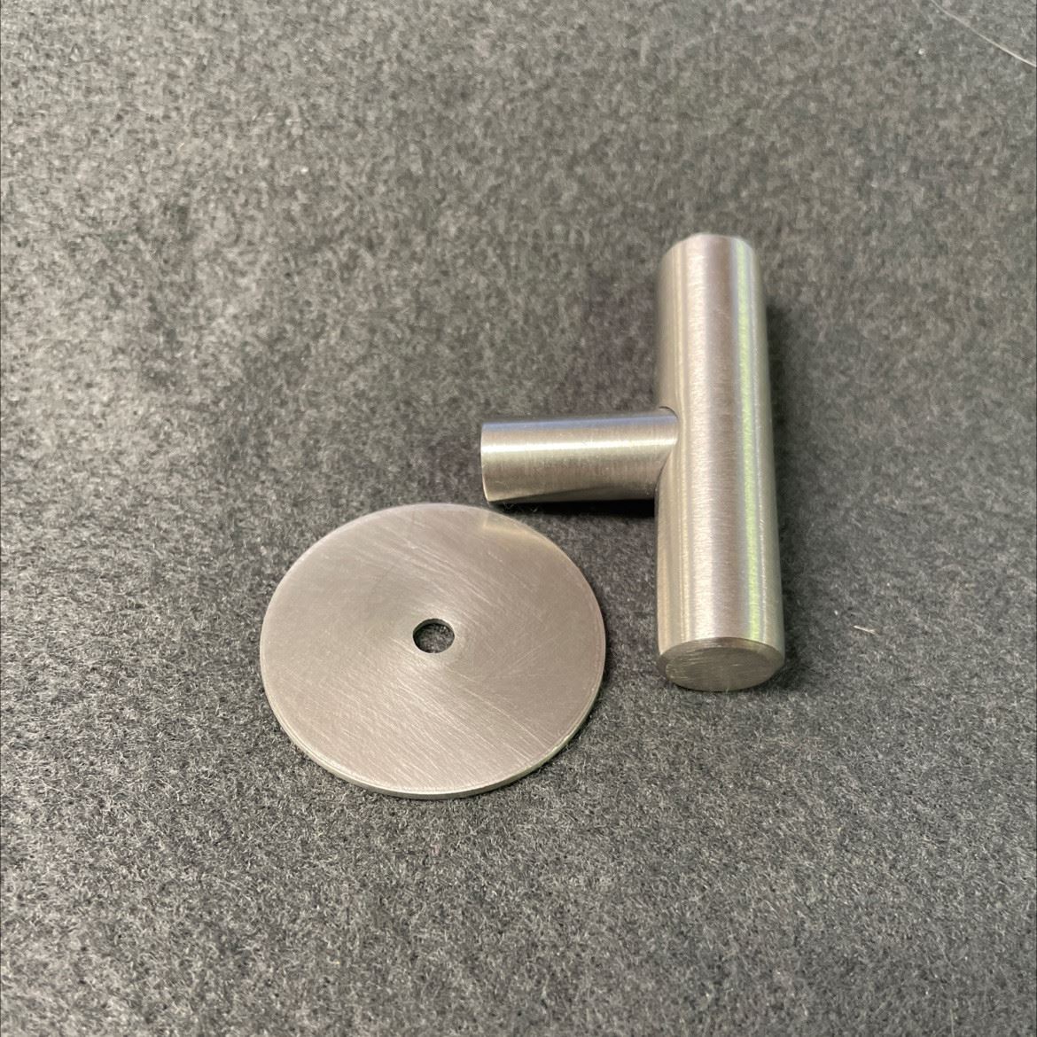 2" T Knob with Backplate Stainlesss Steel
