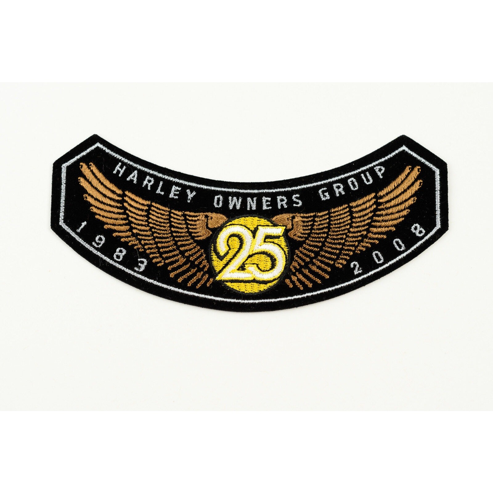 Harley-Davidson Owners Group 25 Year Anniversary Rocker Patch 1983-2008 HOG