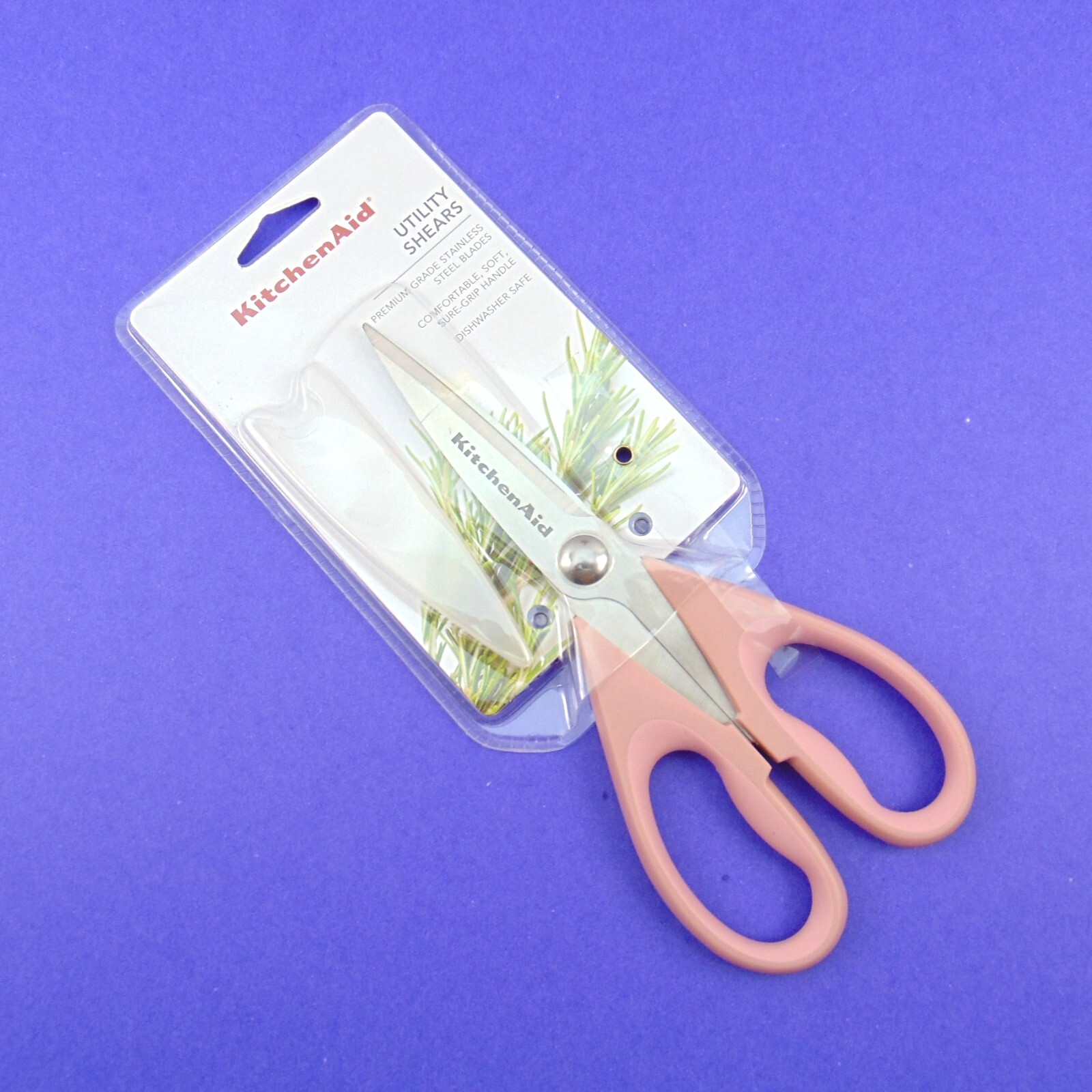 KitchenAid Shears Kitchen Scissors Soft Grip Stainless Blades Pink KE351OHDRA