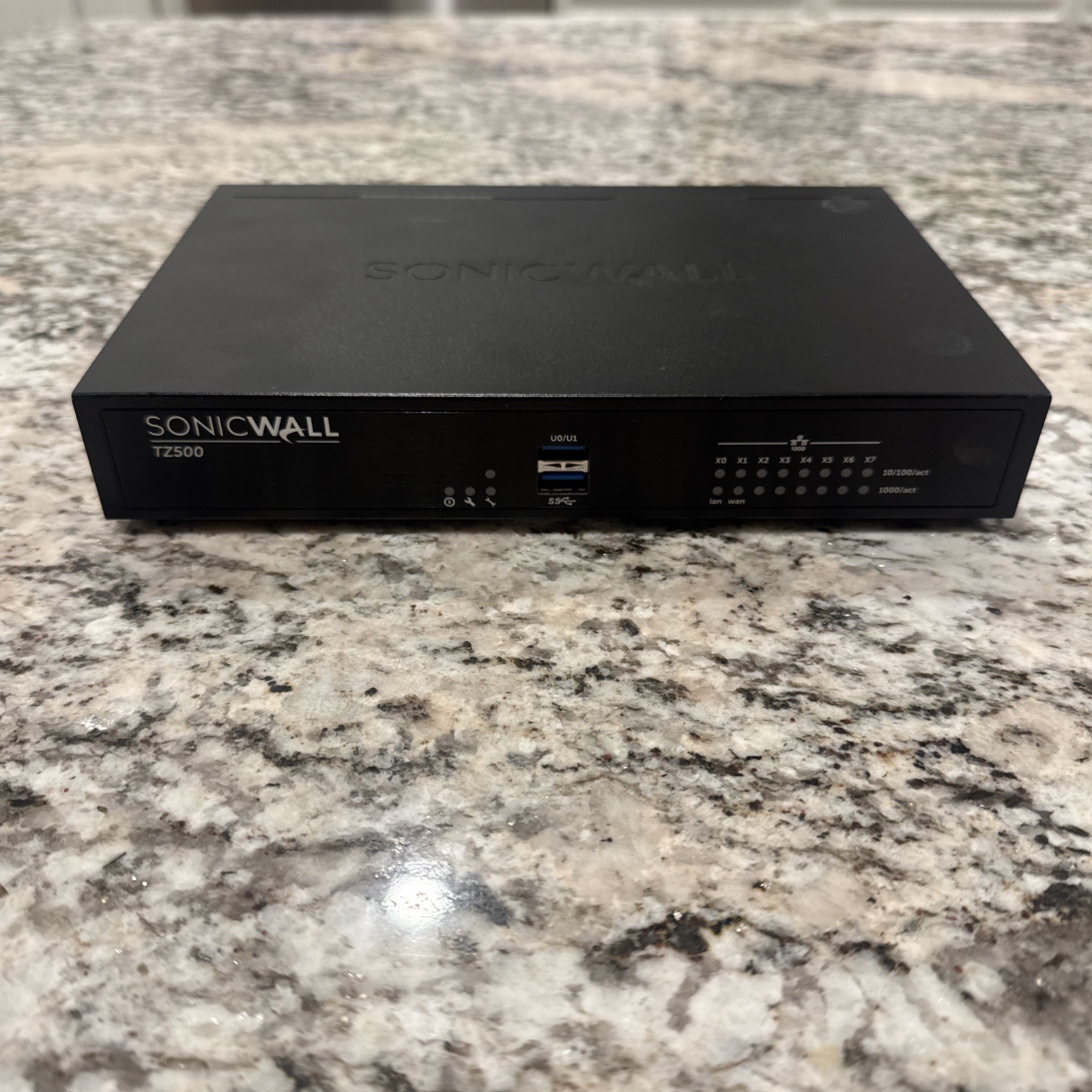 SonicWall TZ500 Firewall 8-Port Network Security Device