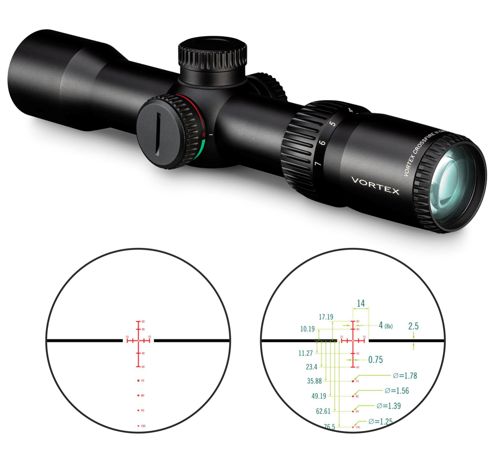 Vortex Optics Crossfire II 2-7x32 SFP Crossbow Scope Kit with Wearable4U Bundle