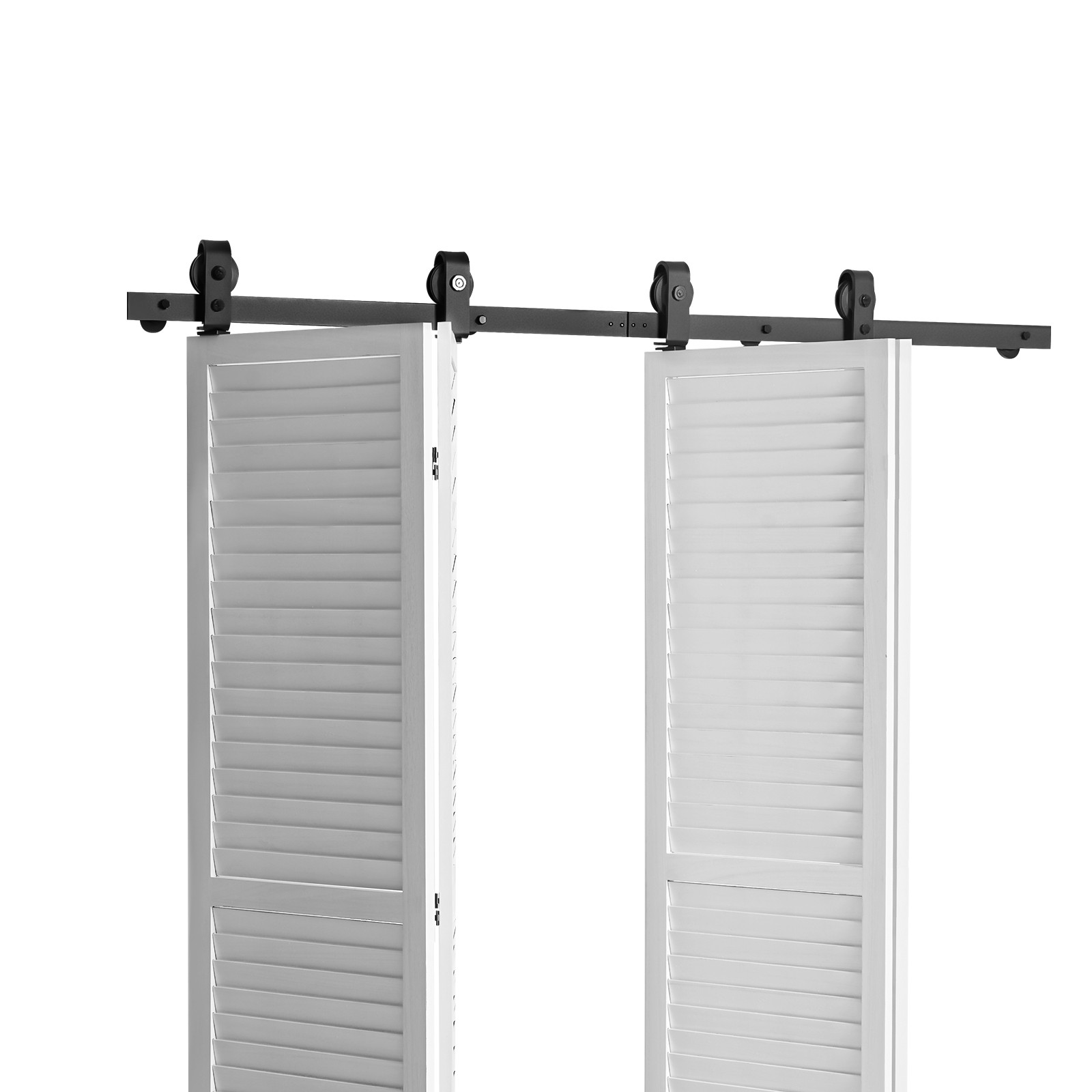 Bi-Folding Sliding Barn Door Hardware Track Kit 64" for Four 15" Doors