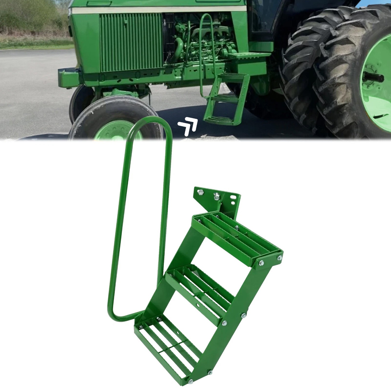 For John Deere 4030 4050 4240 4430 4630 4440 4230 Stair Step Kit W/Left Handrail
