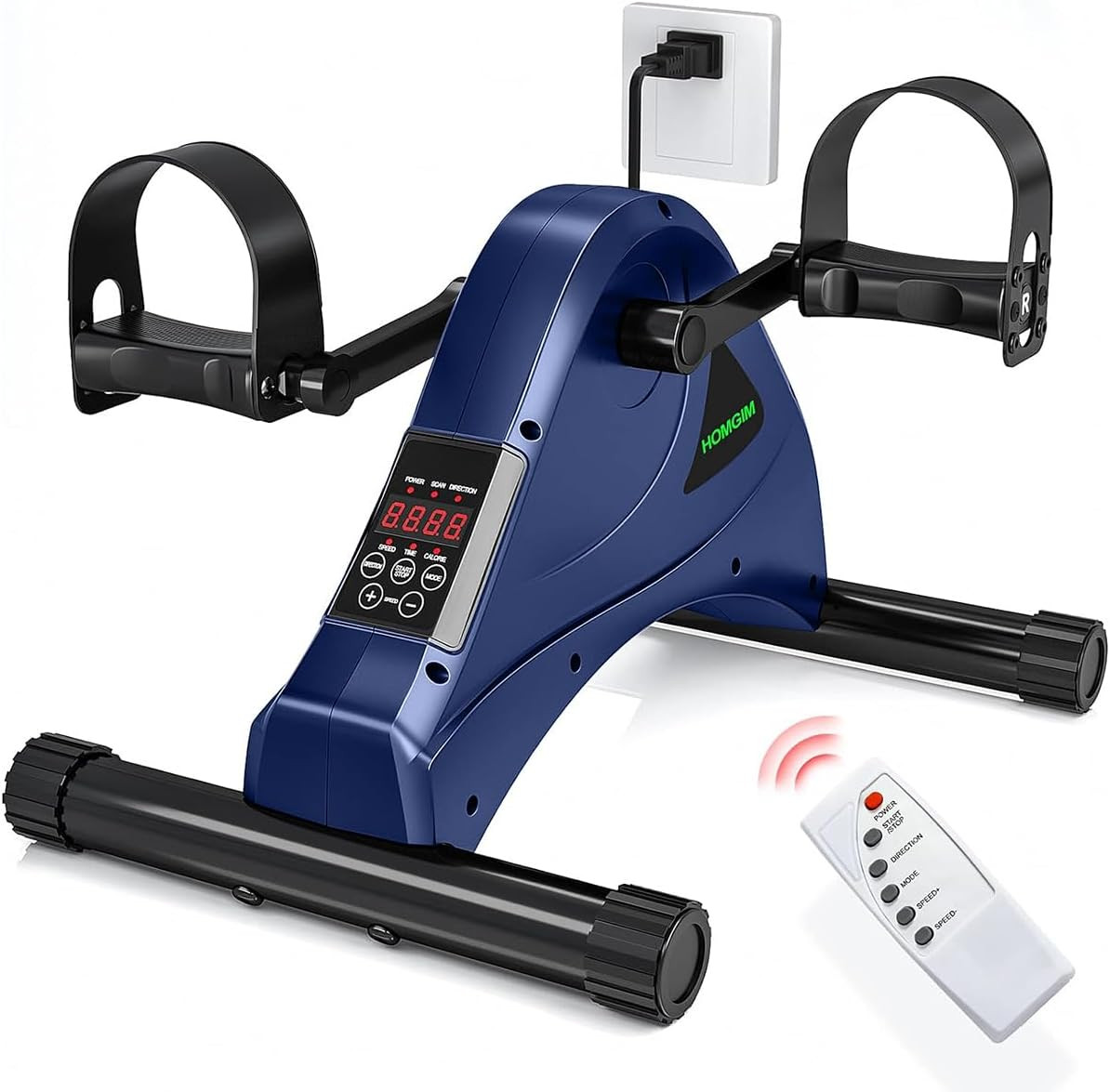 Motorized Mini Exercise Bike Pedal Exerciser Under Desk Seniors Rehab Arm Leg