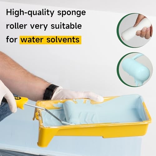 Mini Paint Roller Covers，High Density Foam Paint 4 inch 24 pack（white）