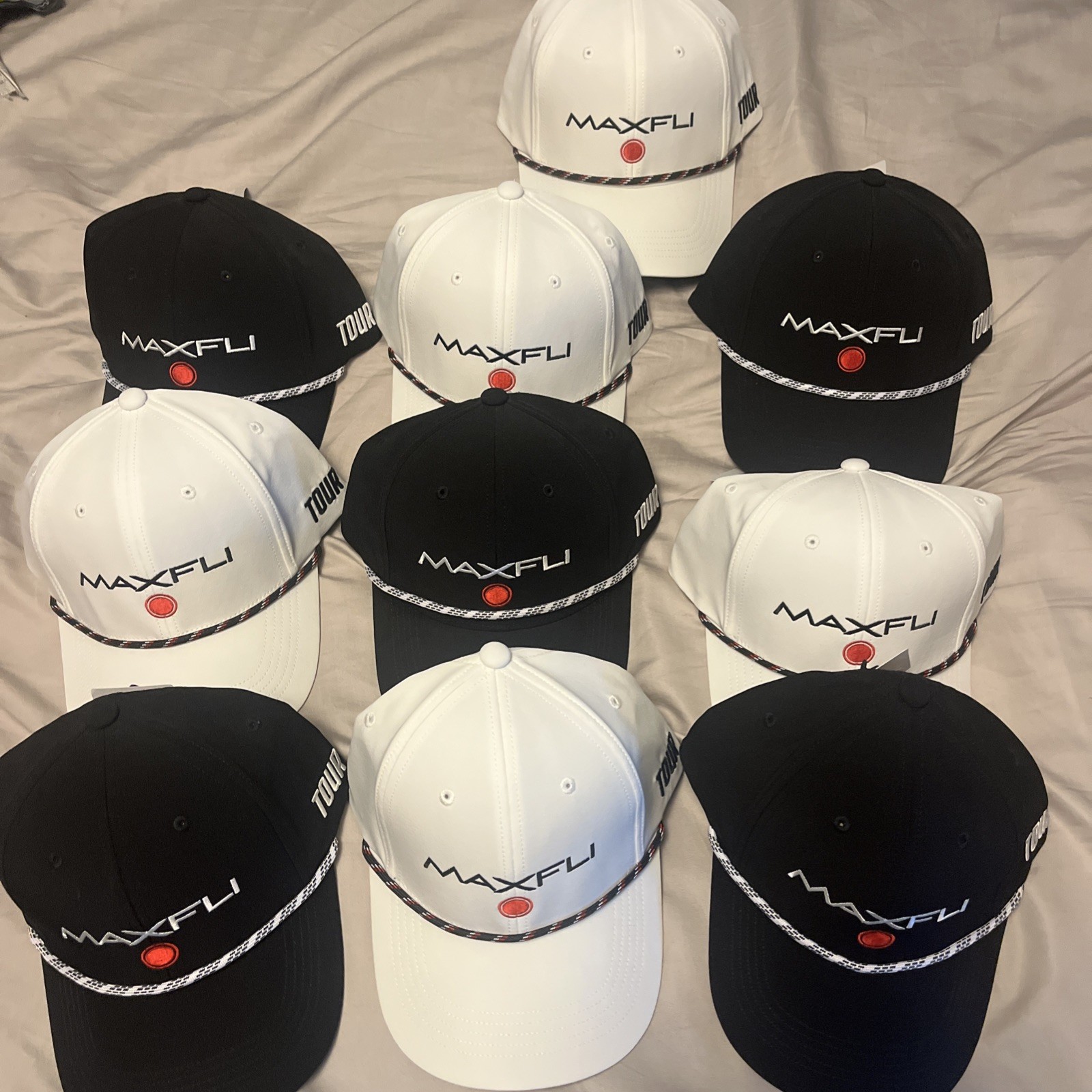 Maxfli Men’s Braided Core Golf Hat NWT Lot Of 10 $280