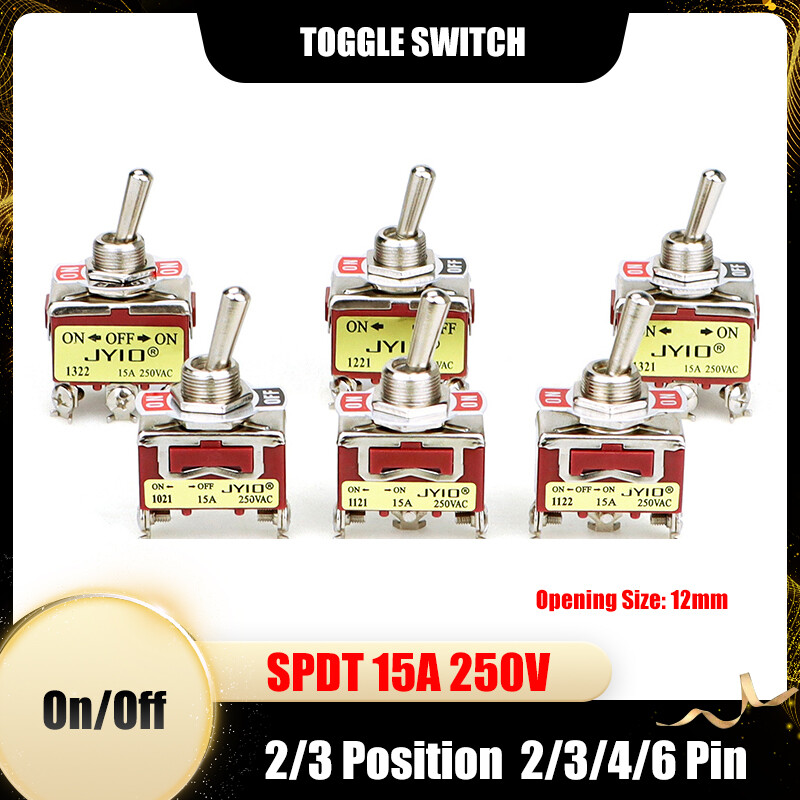 Toggle Switch On Off On 2/3 Position SPDT 15A 250v 2-6 Pin for Car Boat Marine